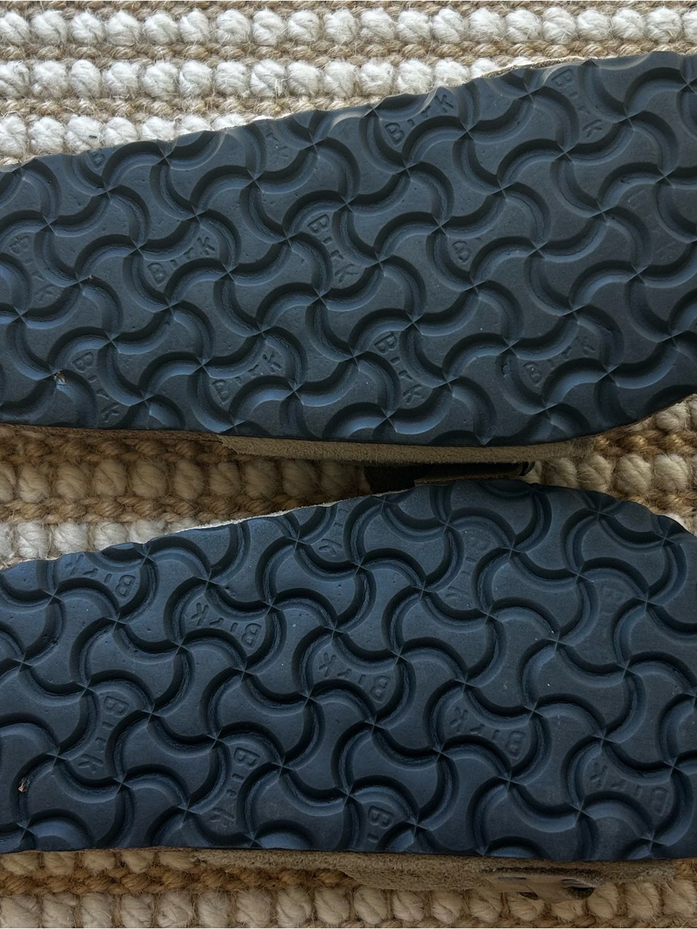 Birkenstock Oita Suede Leather Braided Slides Sandals Taupe Size 40 US 9 Narrow - Picture 4 of 6